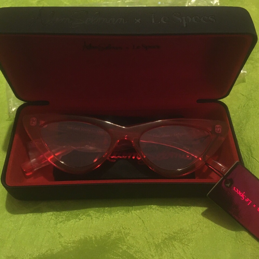 Adam Selman x le specs hot pink sunglasses